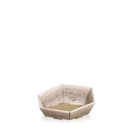 Praesentkorb 6-eck-mini WOOD