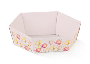 6-eck-Korb, Tulpe, klein oder mittlere Groesse